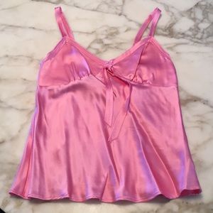 Banana Republic PINK 💯 silk camisole top. Size 0